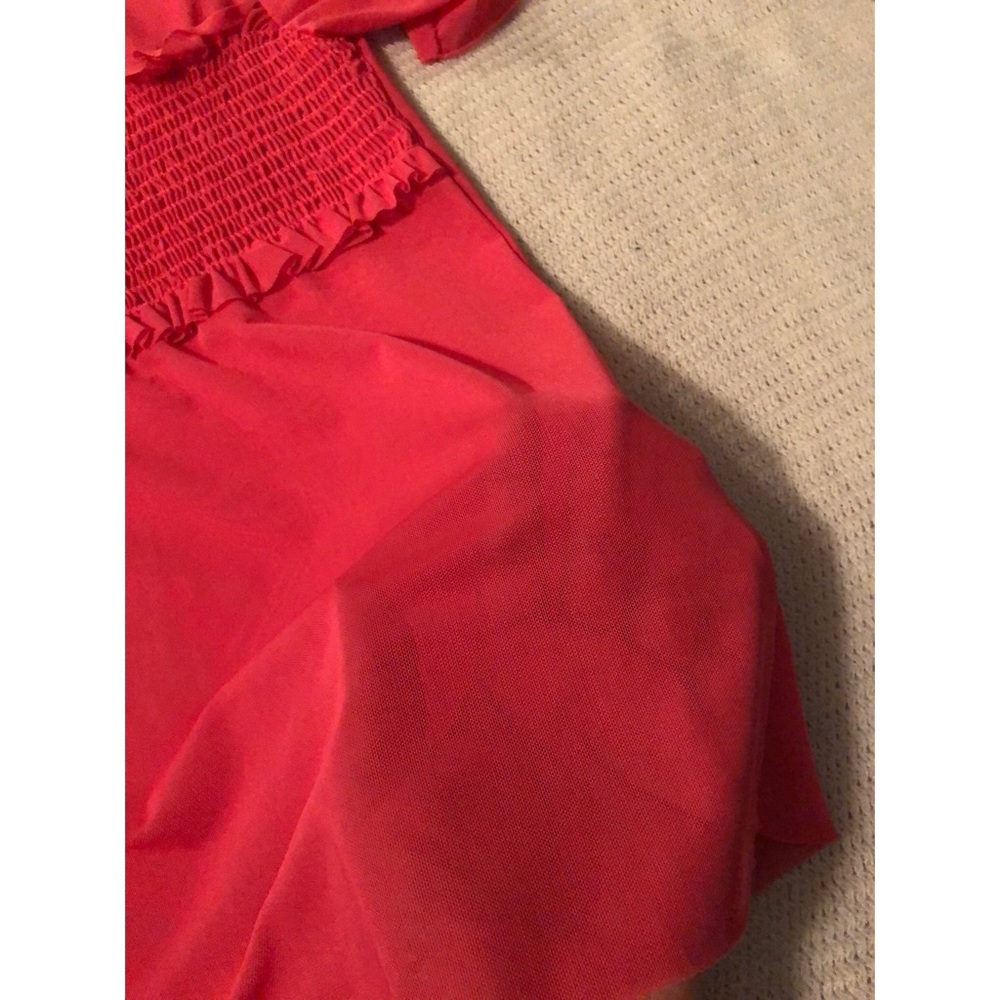 GAZE USA Fuchsia Sheer Top in Size Small - Picture 3 of 4
